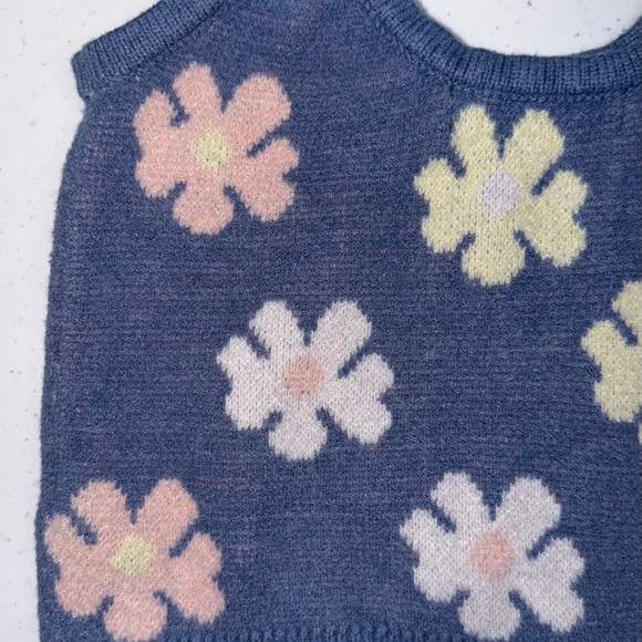 Floral Patterned Blue Cardigan - Picture 12 of 16